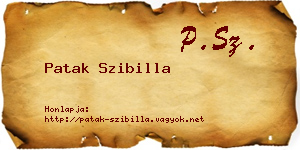 Patak Szibilla névjegykártya